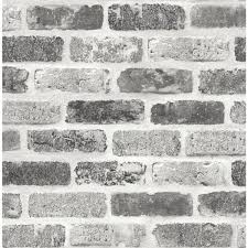 See more ideas about brick, white wash brick, painted brick. Nextwall Gray Washed Brick Grey Vinyl Peel Stick Wallpaper Roll Covers 30 75 Sq Ft Nw30510 The Home Depot