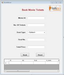 Free Download Movie Ticket Booking System Project In Vb With Source Code And Database Ms Sql Server 2008 With Document Kashipara