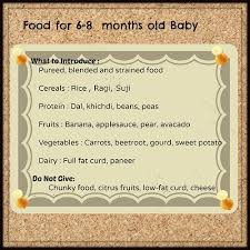 Indian Baby Food Chart Infant Feeding Guidelines Chart 0