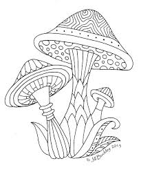 The Quilt Rat Mushroom Drawing Mushroom Art Coloring Pages