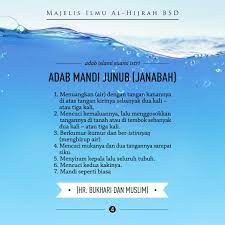 Adab Mandi Junub Kutipan Pelajaran Hidup Motivasi Pelajaran Hidup
