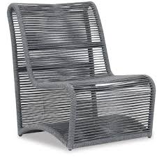 Sunset West Milano Charcoal Rope Armless Club Chair Club Chairs Sunset West Armless