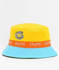 Salem7 Teeth Blue Yellow Colorblock Bucket Hat Zumiez Bucket Hat Fashion Hats Cute Hats
