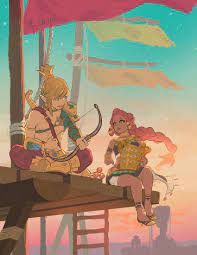 link and riju (the legend of zelda and 1 more) drawn by shillo | Danbooru