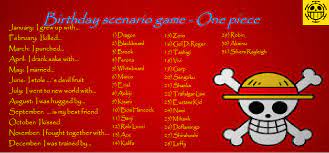 Birthday Scenario Game One Piece