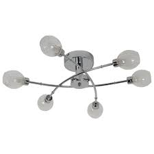 Whether you are looking for a modern chandelier, pendant light. Stunning Modern 6 Way Polished Chrome Ceiling Light With Contemporary Glass Shades Led Compatible Ideal Lighting For Low Ceilings Buy Online In Grenada At Grenada Desertcart Com Productid 135488809