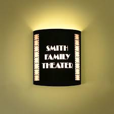 Let your outdoor space shine. Personalized Wall Sconce Lighting Sconce Home Theater Decor Your Name Family Theater Home Theater Decor Wall Sconces Wall Sconces Living Room