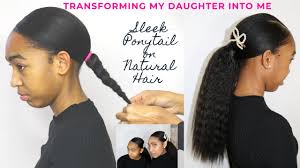 Langehair.com has been visited by 10k+ users in the past month Sleek Low Ponytail W Weave On Natural Hair Transforming My Teenage Daughter Into Me Youtube