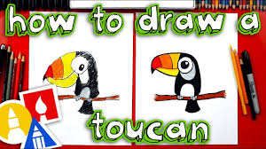 How To Draw A Cute Cartoon Toucan Art For Kids Hub Toucan Art Drawings