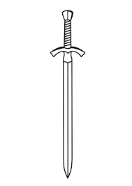 This clipart image is transparent backgroud and png format. Clipart Hitam Putih Parang Sword