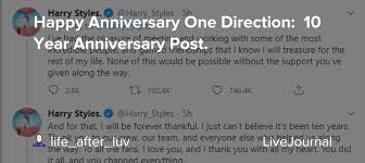Celebrate 10 years of 1d by rediscovering their journey. Happy Anniversary One Direction 10 Year Anniversary Post