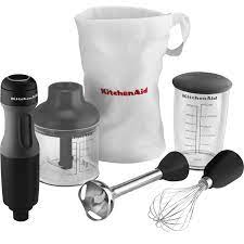 Chopper attachment is used to cut and chop beef, onion, garlic, cheese, carrots, nuts, etc. Kitchenaid Khb2351ob Onyx Black 3 Speed Hand Blender With 8 Shaft Jar And Whisk Attachment