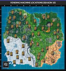 Developer epic games changed how challenges work in fortnite season 10, aka season x. Fortnite Vending Machines Locations Season 10 X Map Where To Find How To Use Pro Game Guides