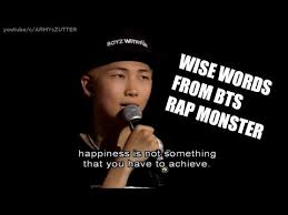 Bts Rm Wise Words Compilation Youtube