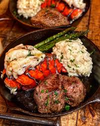 To find out the secret to making their holiday steak and lobster meal, watch the video link attached. Surf Turf Filet And Lobster Tail Charlotte Special For Two Carolina Meat Fish Co