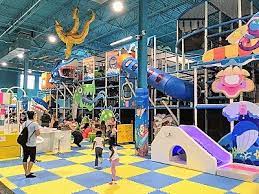 Place some different coloured hula hoops on the ground randomly. Hyper Kidz Awesome Indoor Unlimited Playground For Kids Route One Fun