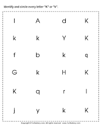 Identifying Lowercase And Uppercase Letter K Worksheet Turtle Diary