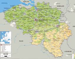 Mapas de bélgica en el continente de europa. Mapa Fisico Grande De Belgica Con Carreteras Ciudades Y Aeropuertos Belgica Europa Mapas Del Mundo