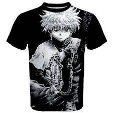 hunter x hunter shirt anime killua manga t shirt zoldyck black manga shirt anime shirt men 39 s shirt kawaii hx hunter x hunter hunter anime anime