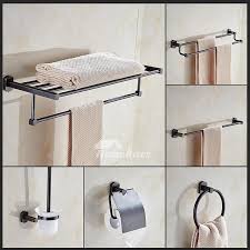 A1480oi italian country bath collection 24 wall mounted glass vanity shelf with front retaining rail in old iron write a review. Vintage Oil Rubbed Bronze Bathroom Accessories Black Brass Hardware Sets Wall Mounted Towel Rack Double Towel Bar Toilet Paper Holder