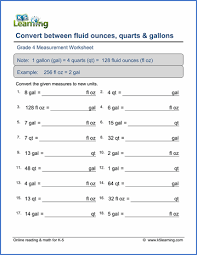 grade 4 measurement worksheets free printable k5 learning