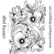 Free Printable Floral Coloring Page Ausmalbild Freebie