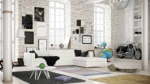 Painted brick wall in gray for the contemporary home [design: Applying White Brick Wall Interior Design In Living Room Get Ideas Here