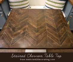 My New Stained Chevron Table Chevron Table Chevron Wood Table Table