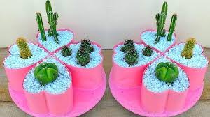 Vaso Coracao Com Garrafa Pet E Argamassa Cantinho Do Video