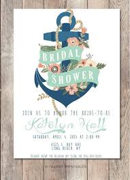 Bridal Shower Invitation Nautical Bridal Shower Nautical Etsy Nautical Bridal Shower Invitations Nautical Bridal Showers Floral Bridal Shower Invitations