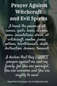 Prayer Against Witchcraft And Evil Spirits Deliverance Prayers Everyday Prayers Spiritual Warfare Prayers