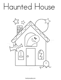 All rights belong to their respective owners. Haunted House Coloring Page Twisty Noodle