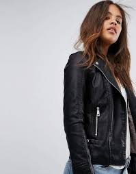 Vero Moda Tall Faux Leather Biker Jacket Shopstyle In 2020 Faux Leather Biker Jacket Womens Black Leather Jacket Leather Jacket Girl