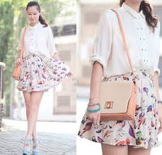 Pin By Moda On Fashion Summer Fashion Outfits Bird Print Skirt Fashion