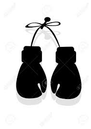 Combatientes de artes marciales mixtas. Silueta De Los Guantes De Boxeo En El Vector Guantes De Boxeo Boxeo Siluetas