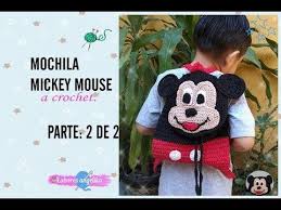 Mochila De Mickey Mouse A Crochet Parte 2 De 2 Labores Angelika Youtube Sac A Dos Crochet Mickey Mouse Tricot Et Crochet