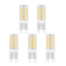 G9 Led Light Bulbs 5 Watt Equivalent To 40 Watt Halogen Bulb 120 Volt G9 Bi Pin Base Soft White3000k Omni Directional Lamp Pack Of 5 Cree Led Light Bulbs A19 Led Bulb