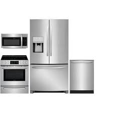 Considering a complete kitchen overhaul? 997998 Frigidaire 4 Piece Kitchen Appliance Package With Ffhb2750ts 36 French Door Refrigerator Ffeh3054us 30 Electric Range Ffmv16