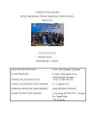 Laporan tugas mandiri diklat berjenjang tingkat dasar bagi pendidik paud kabupaten purbalingga tahun 2014 erlina nama traning provider : Doc Laporan Tugas Mandir Rini Rismayana Academia Edu