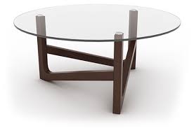 Matching coffee table and end table are defined by their contemporary design: Table Tops Alderfer Glass