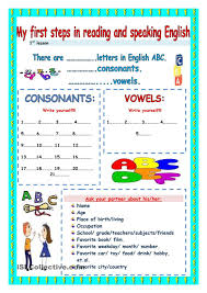 My First Steps In Reading And Speaking Tracing Worksheets Preschool First Step Esl Lessons