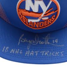 See more of new york islanders on facebook. Bryan Trottier New York Islanders Autographed Blue Fanatics Snapback Cap With 18 Nhl Hat Tricks Inscription Limited Edition Of 19