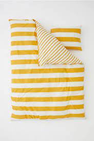 Seasonal hues in your room, our yellow bedding & bed linen makes a refreshing feel. Striped Duvet Cover Set Yellow Natural White Home All H M Gb Duvet Cover Sets Striped Duvet Covers Beige Bed Linen