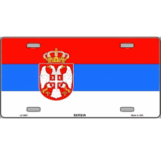 Using painting, evaluation, the observational century has been used as the flag of the state of serbia and the nation of serbia. Serbia Flag License Plate