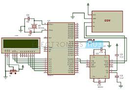 Gsm Modem Interfacing With 8051 Microcontroller At89c51 Microcontrollers Interfacing Circuit Diagram