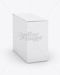 Download Small White Cardboard Box Mockup Front View Eye Level Shot In Box Mockups On Yellow Images Object Mockups