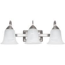 Modern & contemporary vanity lighting is the perfect pick for your bathroom, functional and stylish, lowest price and high dome bath vanity light fixture minimalistic satin opal glass wall mounted lighting. Feit Electric Part 73802 Feit Electric 3 Light 24 Watt Warm White 3000k Brushed Nickel Integrated Led Bath Vanity Light Fixture Vanity Lighting Home Depot Pro