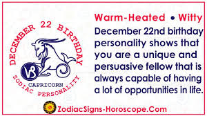 The number 4 and planet uranus rules persons born on july 22, besides the already existing government of the moon that is responsible for all cancer zodiac people. December 22 Zodiac Full Horoscope Birthday Personality Zsh