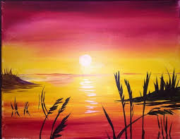 Kids and beginners alike can now draw a great looking sunset. Easy As Well As Easy Diy Canvas Painting Ideas For Children Best Ideas Regarding Canvas Pa Easy Canvas Painting Canvas Painting Diy Beginner Painting On Canvas
