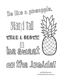 Pineapple Coloring Page Coloring Pages Cute Coloring Pages Easy Coloring Pages